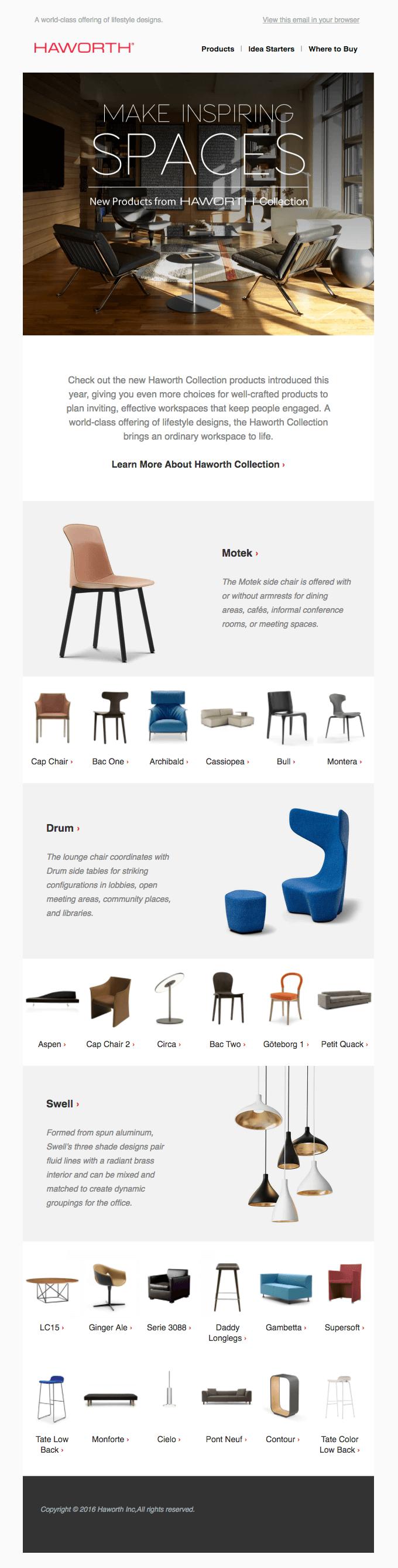 Haworth email marketing