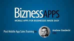 Post Mobile App Sales Training